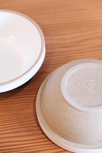 White stackable Cereal Bowl